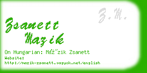 zsanett mazik business card